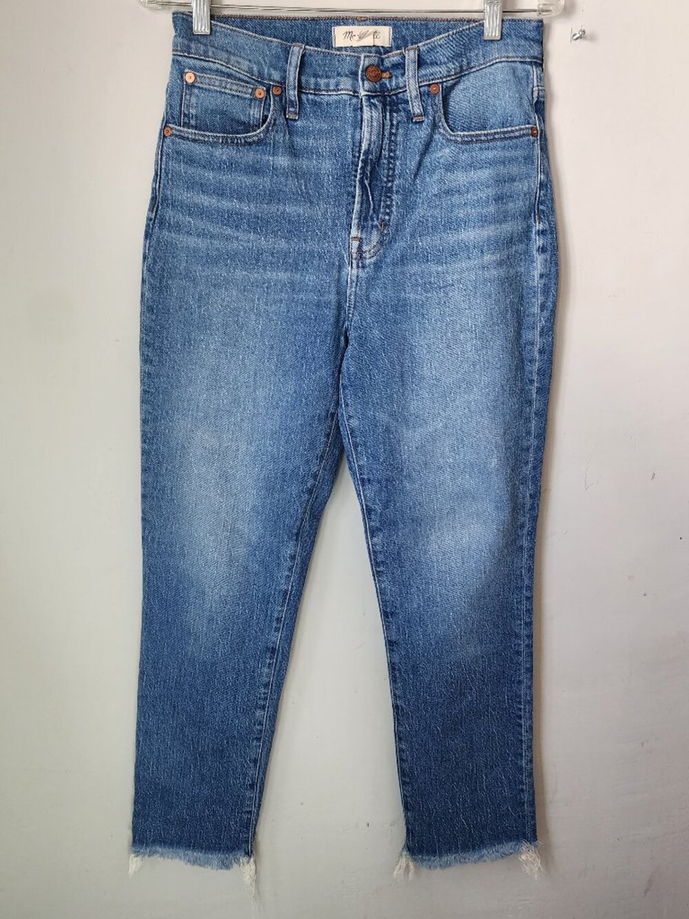 Madewell The Perfect Vintage Jean High Rise Raw Hem Denim 28